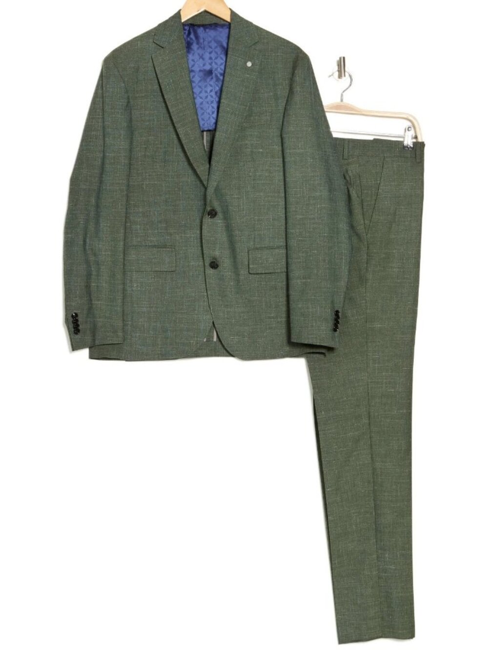 Ted Baker Men's Karl Slim Fit 2-Piece Wool & Silk Suit Green Size 38 R / 31 R - Picture 2 of 4